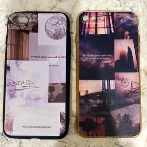 2 aesthetic purple iPhone cases